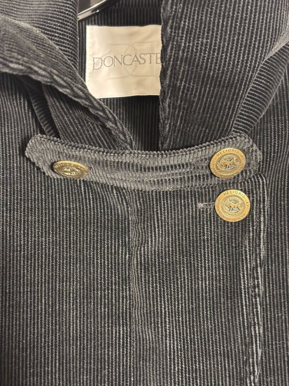 Vintage Black DonCaster Corduroy Jacket Casual/Chore/Retro Style - Picture 8 of 16